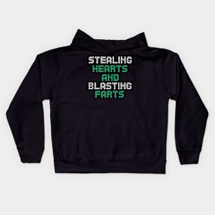 Stealing Hearts & Blasting Farts Kids Hoodie